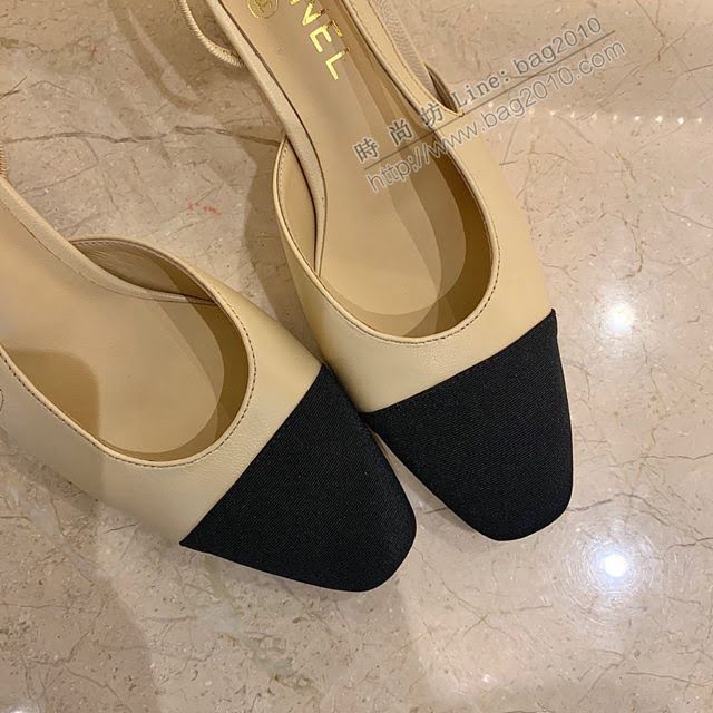 Chanel女鞋 香奈兒時尚經典涼鞋 Chanel羊皮中跟涼鞋  naq1050